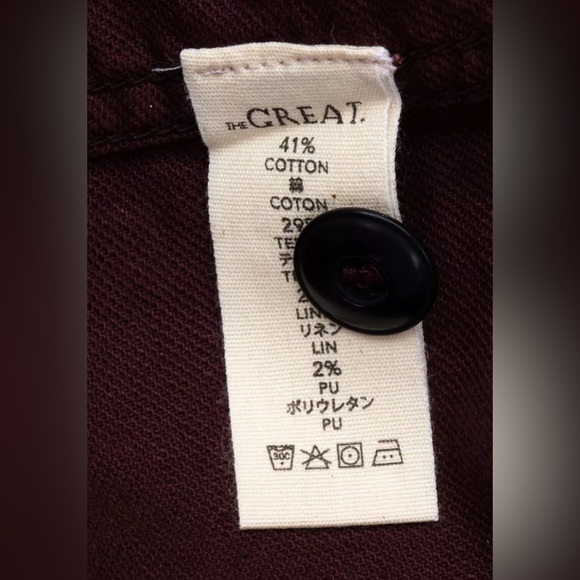 THE GREAT. Army Shirt Jacket Linen Blend - Picture 6 of 7